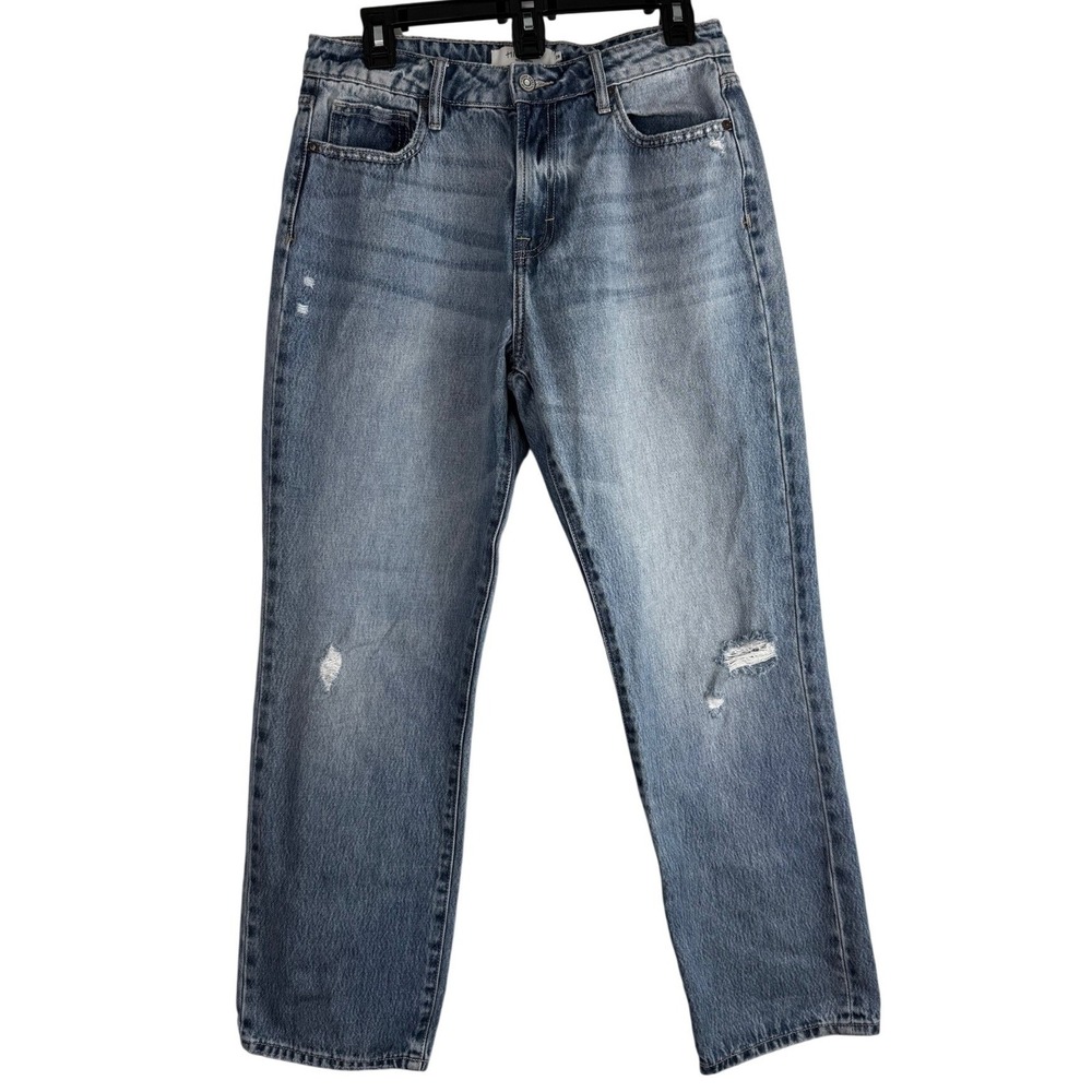 HIDDEN Jeans‎ High Rise Straight Leg Distressed Dark Wash Size 28 HD1434ST